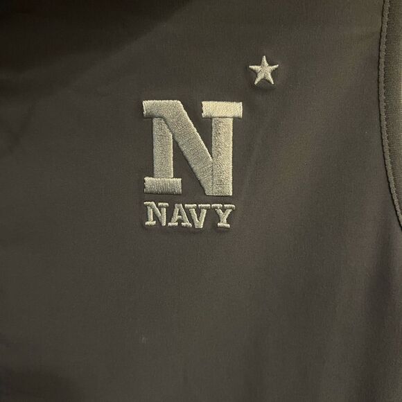 Under Armour Navy Vest Gray ColdGear Hooded Fleece Vest - Picture 2 of 8